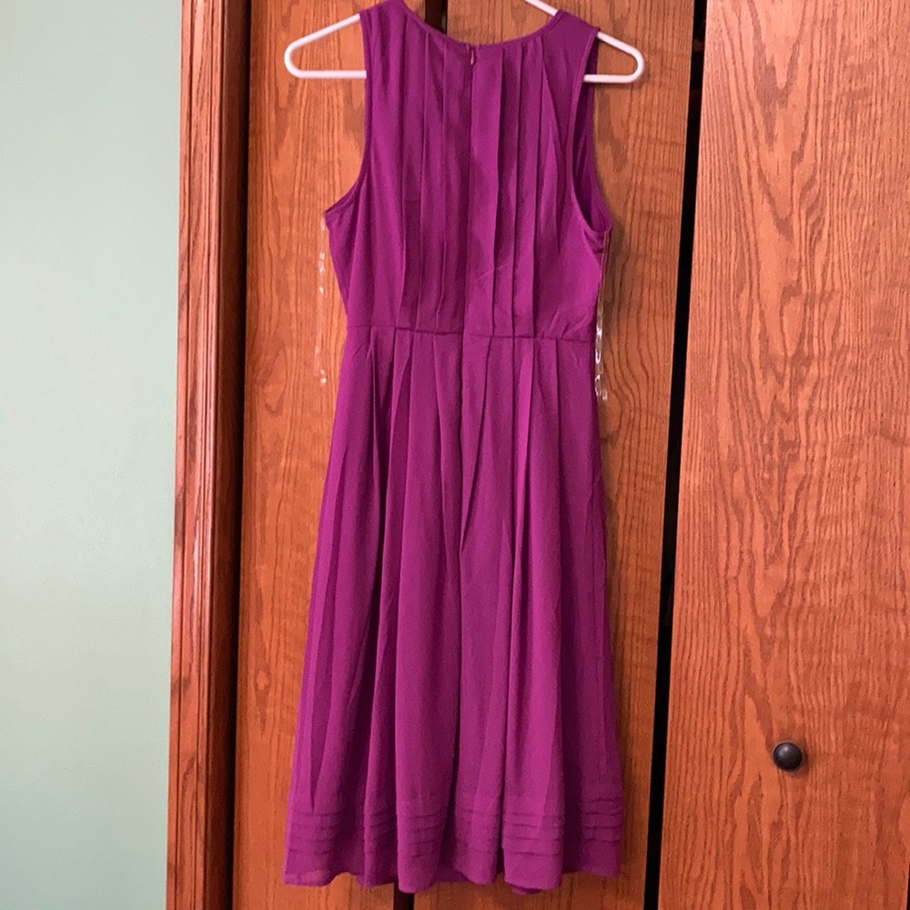 Purple pleated dress